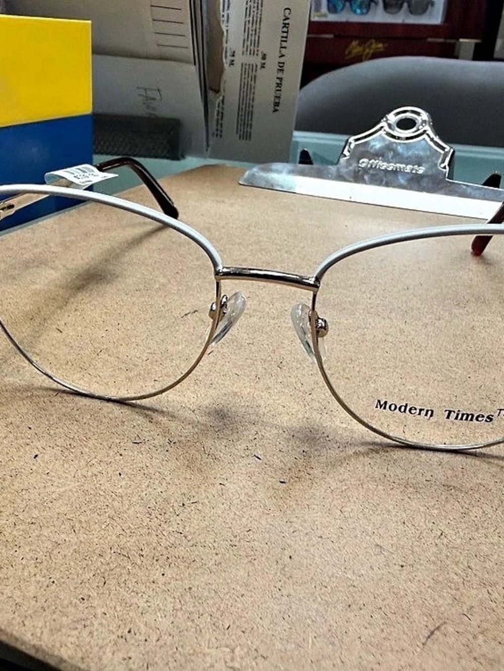 Modern Times Eyeglasses Gold & Red